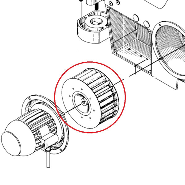 21150408151 Weishaupt  Fan wheel for Size 11 & Size 50  60Hz