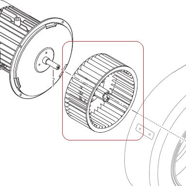 21120408011 Fan wheel TS-S 268X104 S1 50Hz blue