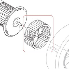 21120408011 Fan wheel TS-S 268X104 S1 50Hz blue