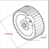 24121008042  Fan wheel 160 X 60 S1 60Hz W20C  WG20-C  WL20-C