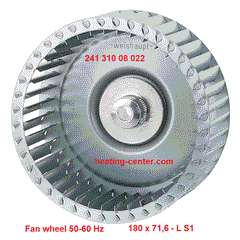 24131008022  Fan wheel 180 x 70 S1 50-60Hz W30  WG30-C  WL30-C