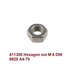 411308 Hexagon nut M 6 DIN 6925 A4-70