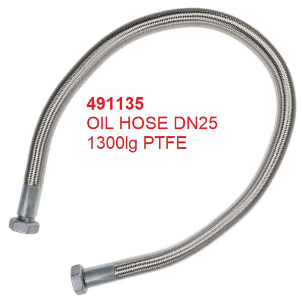 491135  Oil Hose DN25 1300mm lg PTFE