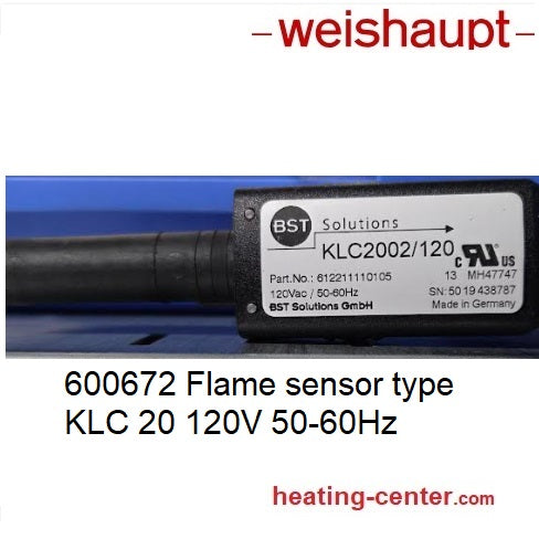 600672 Flame sensor type KLC 20 120V 50-60Hz