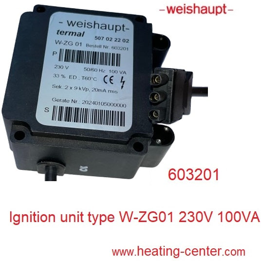 603201 Ignition Unit type W-ZG01 230V 100VA – Heating Center