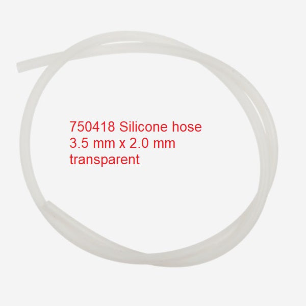 750418 Silicone hose 3.5 x 2.0 mm transparent