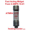 ATMR4    Fast Acting Midget Fuse 4 AMPS