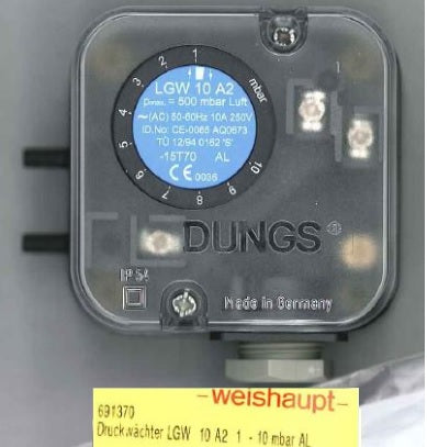 691370 Pressure switch LGW 10 A2 1 - 10 mbar